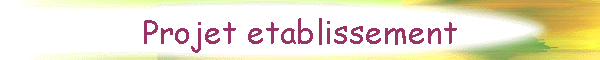 Projet etablissement